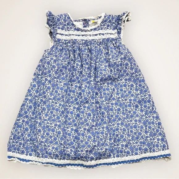 knee length dresses for ladies Mini Boden Green & White Floral Pocket Dress main image 0